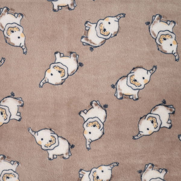 Wellnessfleece Double "Little Elephants" sand