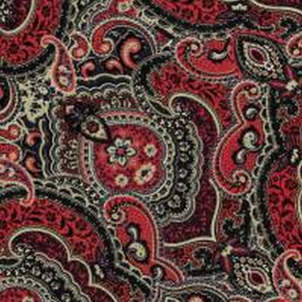 Viskose Twill "Paisley" rot