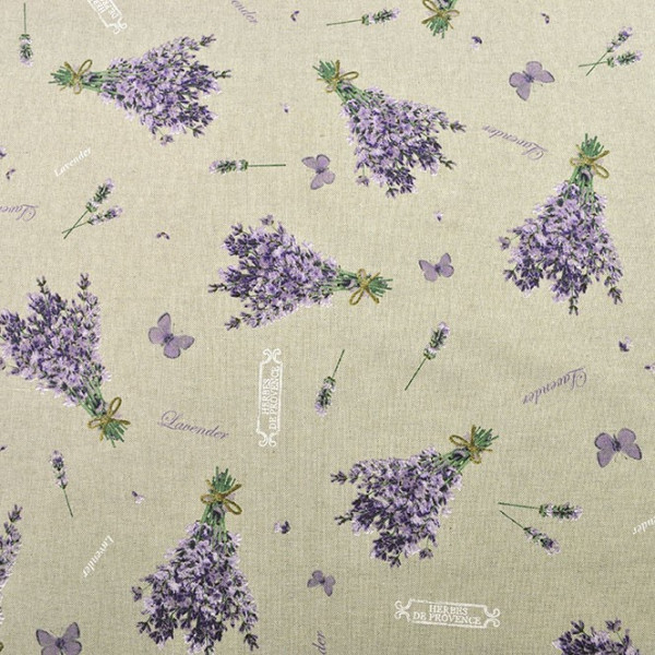 Canvas Leinenlook "Lavendel"