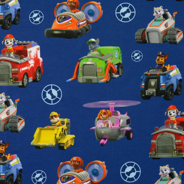 Baumwolljersey "Paw Patrol" blau