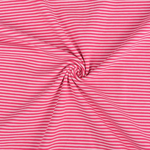 Baumwolljersey "Ringelstreifen" pink