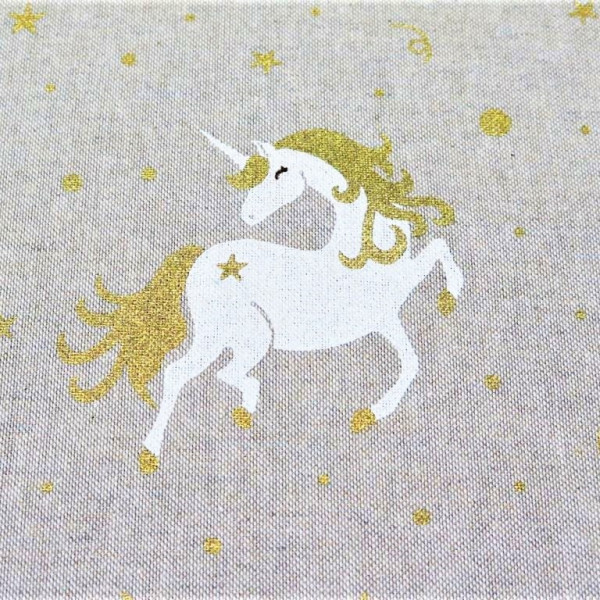 Canvas "Einhorn Gold" natur