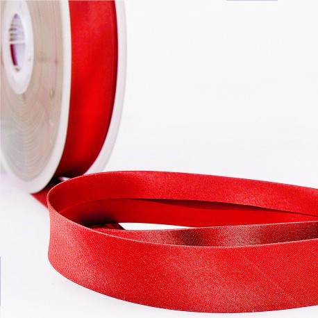 Viskose Satin Schrägband " rot "