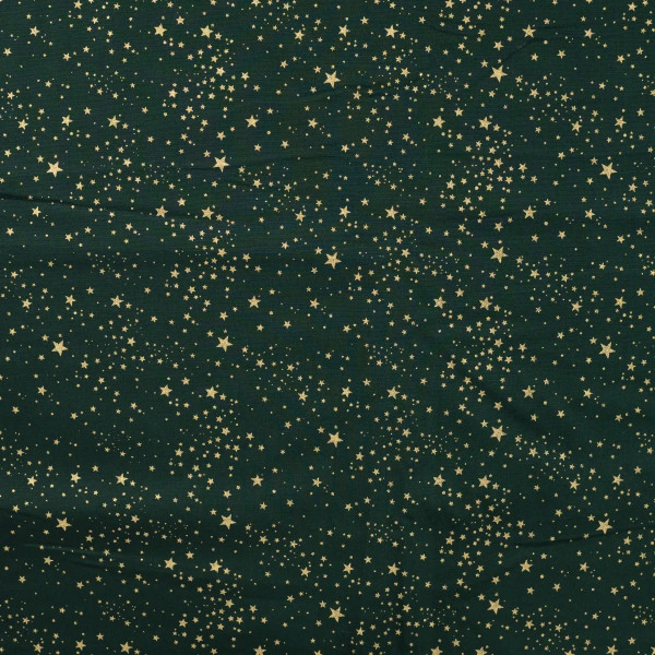 Baumwollstoff Foil Print "Small Stars" grün