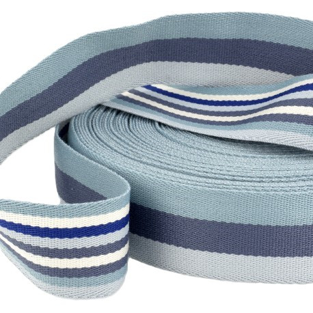 Gurtband Double Stripes 40mm "blau"