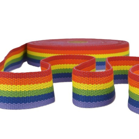 Gurtband Regenbogen Stripes 40mm