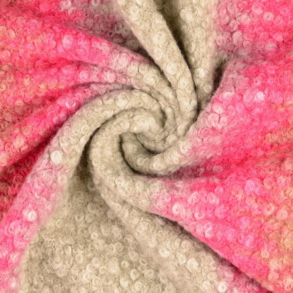 Boucle Farbverlauf pink/beige