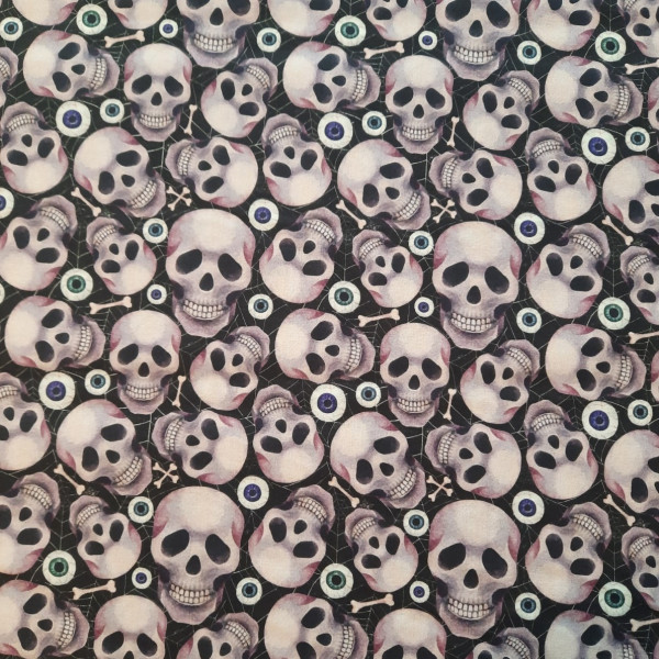 Baumwollstoff Halloween "Skulls"