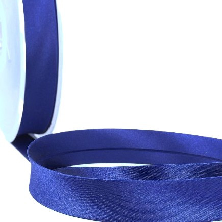 Viskose Satin Schrägband "royalblau"